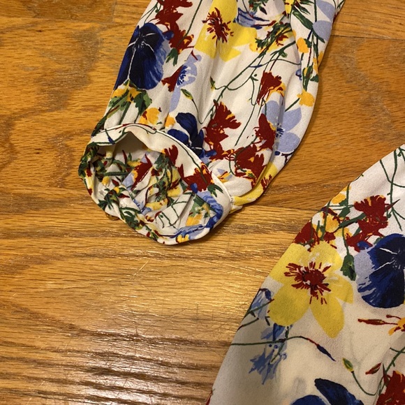 Banana Republic Multicolored XS Tie Waisted Floral Dress - Picture 10 of 12